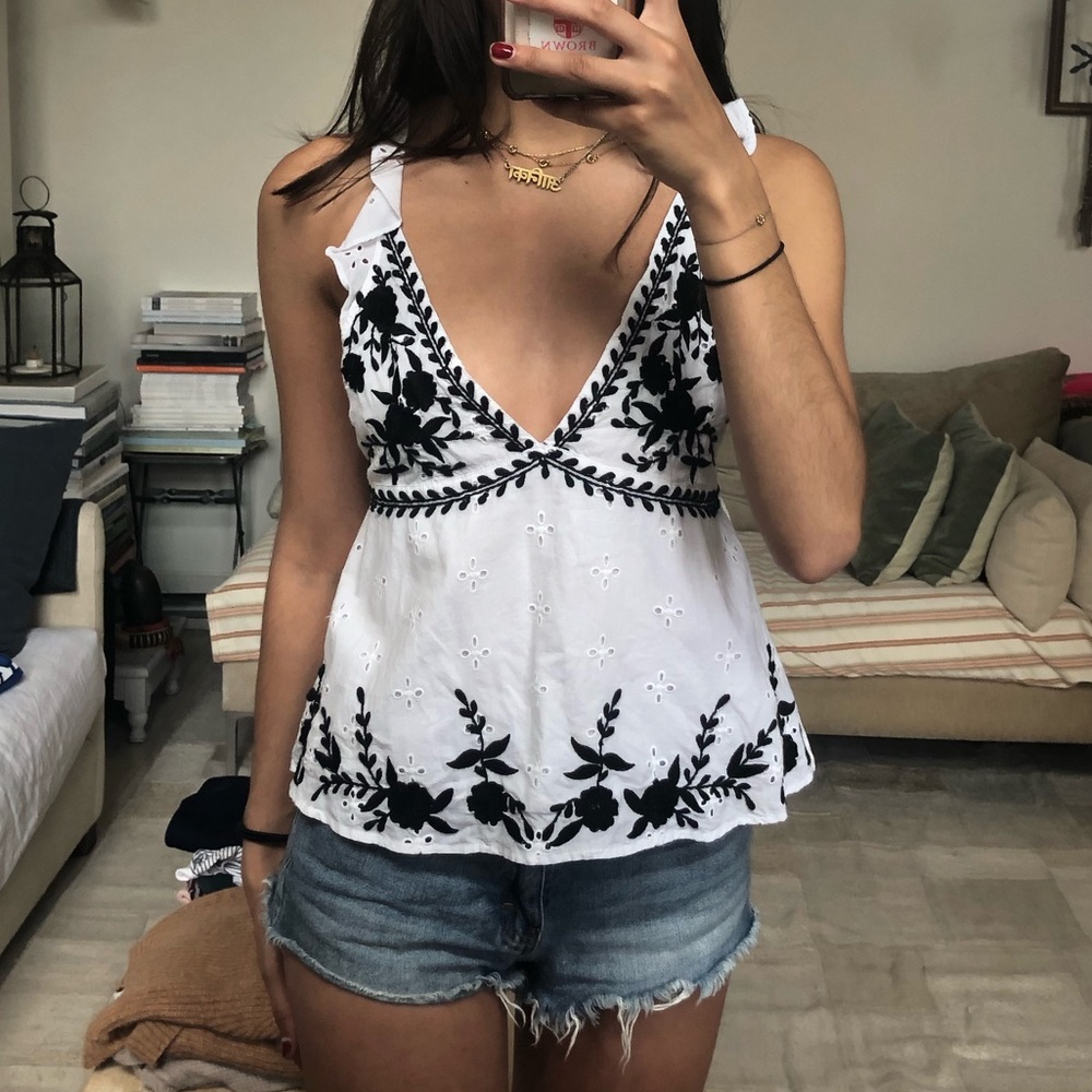 floral crochet top